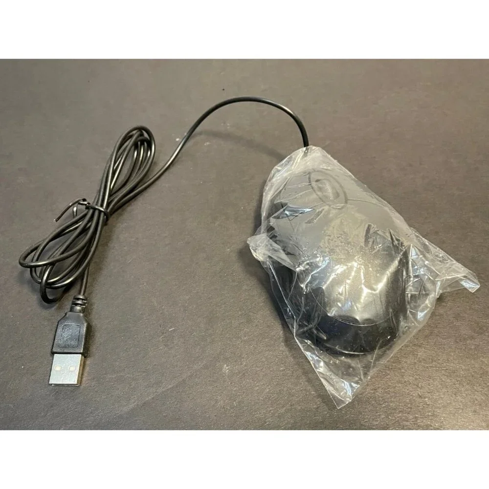 USB Corded Optical Mouse black new